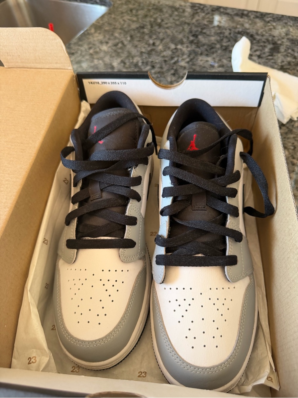 BRAND NEW Unisex Air Jordan Low Top Sneakers - White/Gray/Black